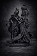 The Symbol of Divine Love Radha Krishna Murti, Black