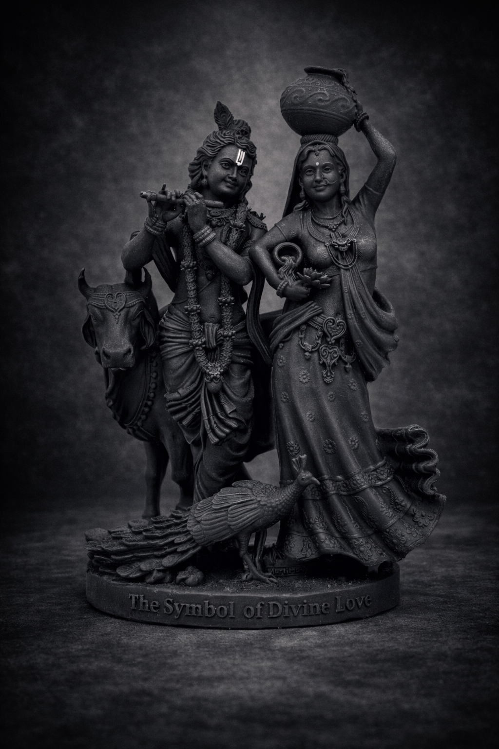 The Symbol of Divine Love Radha Krishna Murti, Black
