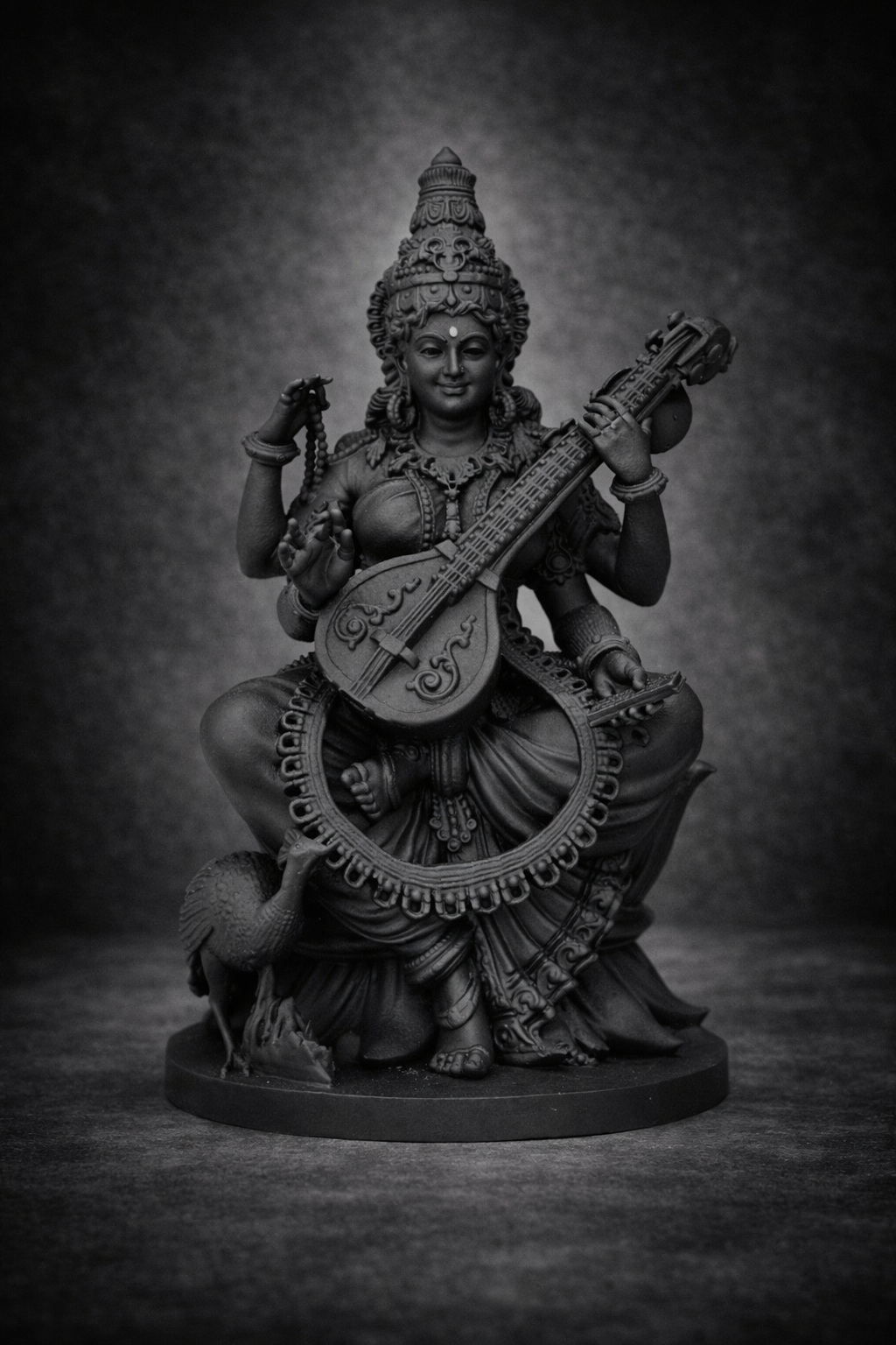 Maa Saraswatidevi Idol for Home, Car Dashboard, Office, and Gifts