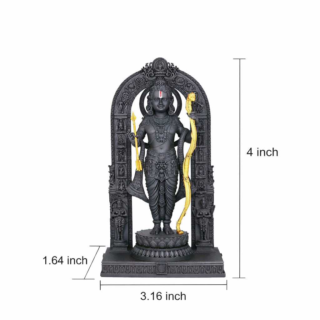3D Ram Lalla Ayodhya Idol Statue Showpiece Murti for Home Decor