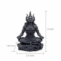 3D Printed Lord Shiva Meditating Statue – Premium Black Finish Decorative Idol