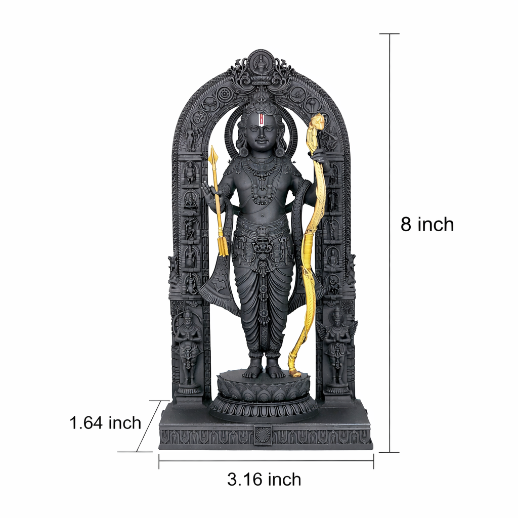 3D Ram Lalla Ayodhya Idol Statue Showpiece Murti for Home Decor