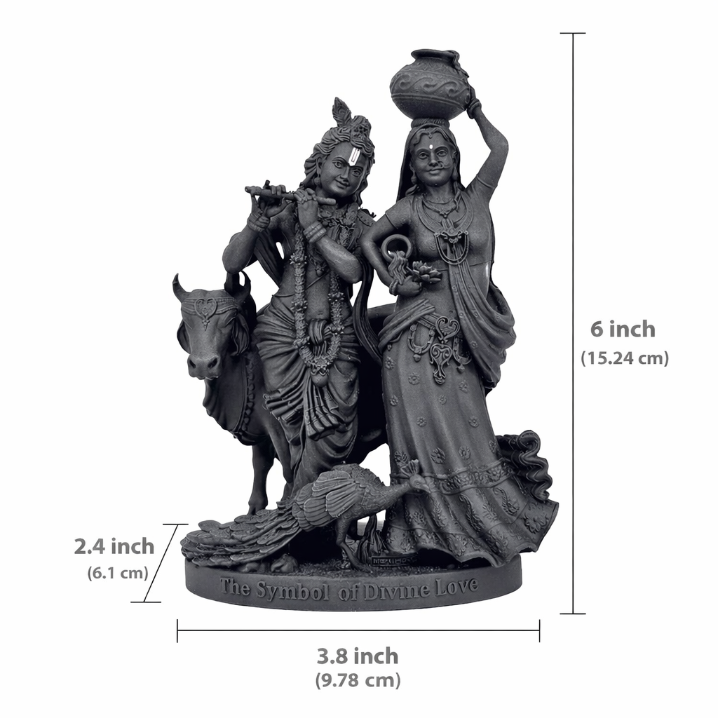 The Symbol of Divine Love Radha Krishna Murti, Black
