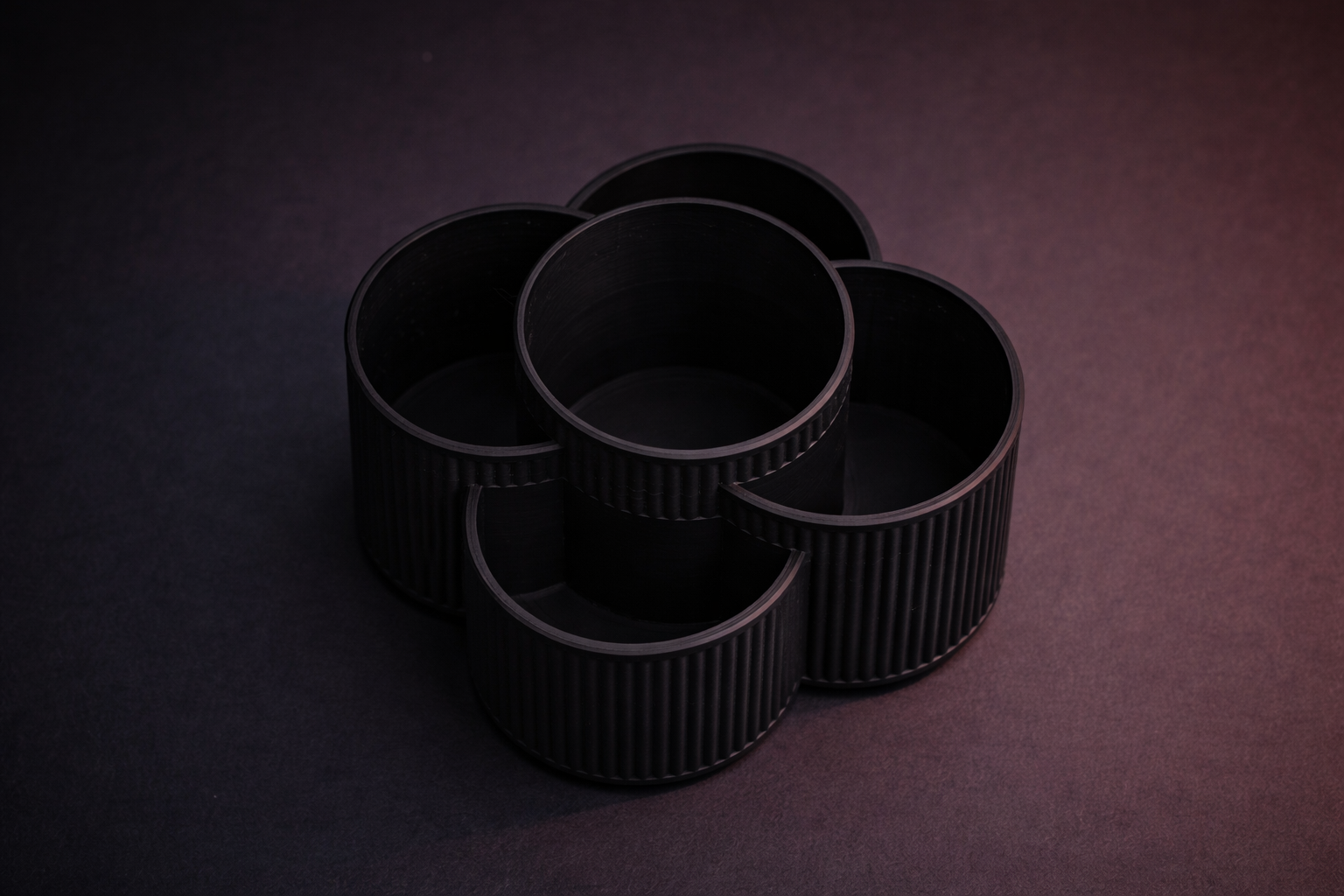 3D Printed Rotating Desk Organizer with Multiple Compartments for Pens, Pencils & Office Supplies