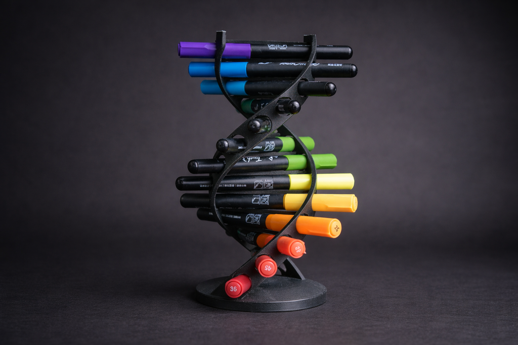 DNA Helix  3D Printed Pen & Marker Holder – Stylish Desk Organizer
