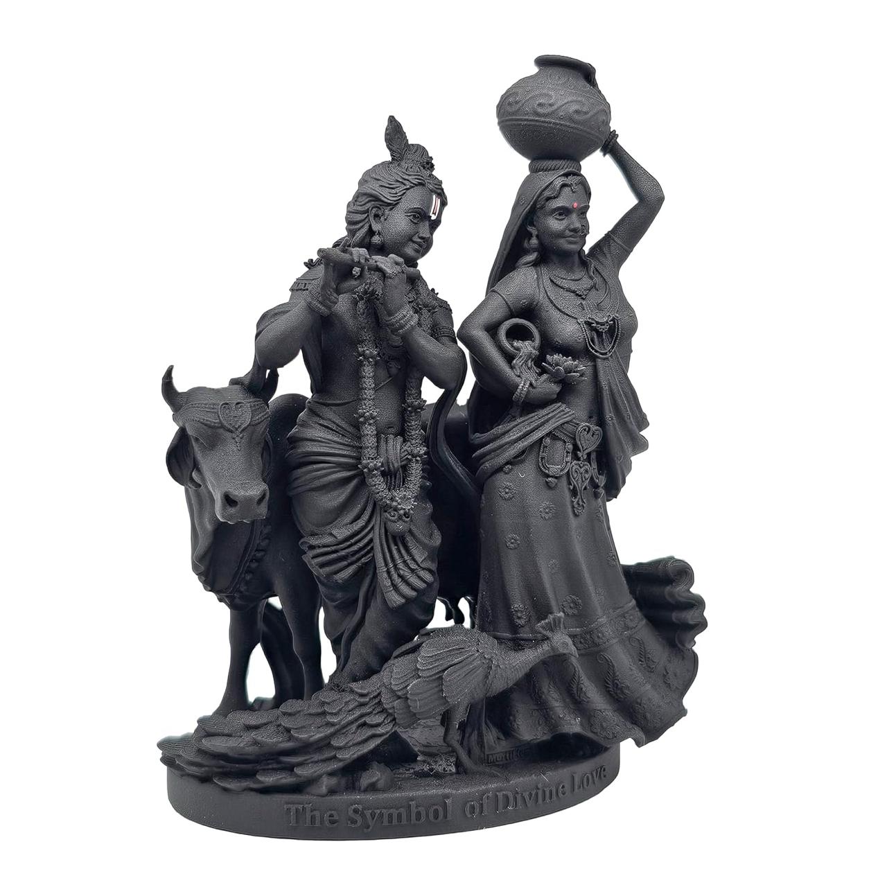 The Symbol of Divine Love Radha Krishna Murti, Black